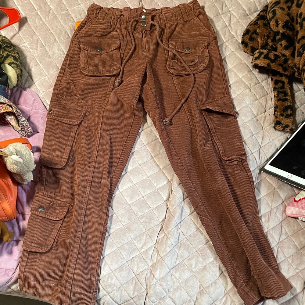 Free People Tahiti Cargo Cord Pants